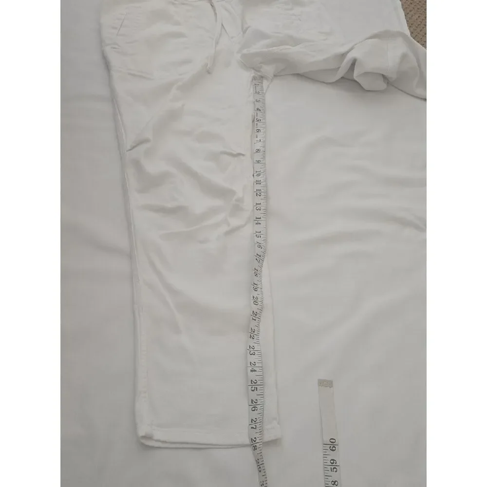 James Perse White Elastic Waist Lounge Pants‎ 4 XL